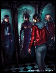 Cover art from World of Darkness: Mirrors, illustration by Matthias Kollros