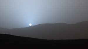 A sunset on Mars